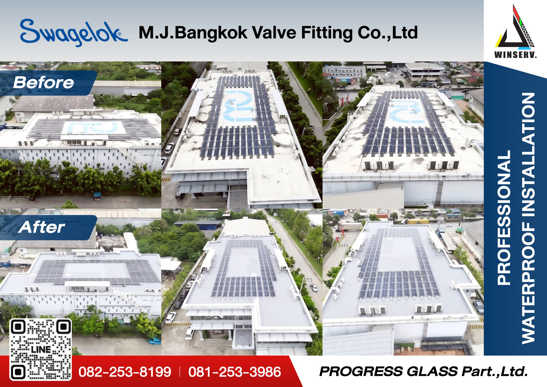 Swagelok / M.J.Bangkok Valve Fitting — industrial roof waterproofing by WINSERV